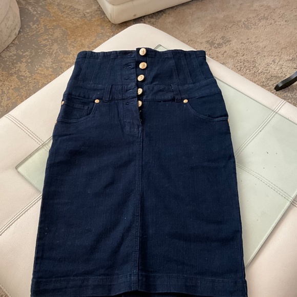 NWOT SEXY DENIM   HIGH WAISTED  CORSET PENCIL SKIRT 😍😍😍 - Picture 11 of 15